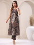 Black Pure Cotton Paisley Printed Straight Kurta Pant Set